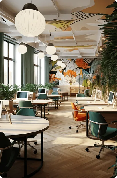 Modern office workspace